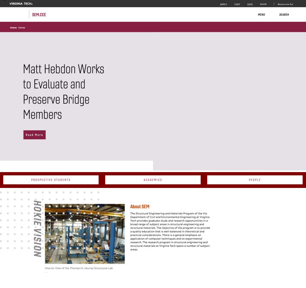 Home Structural Engineering and Materials Virginia Tech